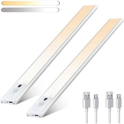 15.75in Under Cabinet Lighting 174LED Closet Lights, Adjustable Color Temperature/Brightness, Magnetic Wireless Light, Ultra Thin Motion Sensor + Hand Sweep Switch Under Counter Lights