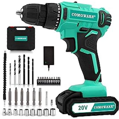 21V Cordless Drill Driver 3/8-in. Electric Drill 51pcs & 2 Batteries